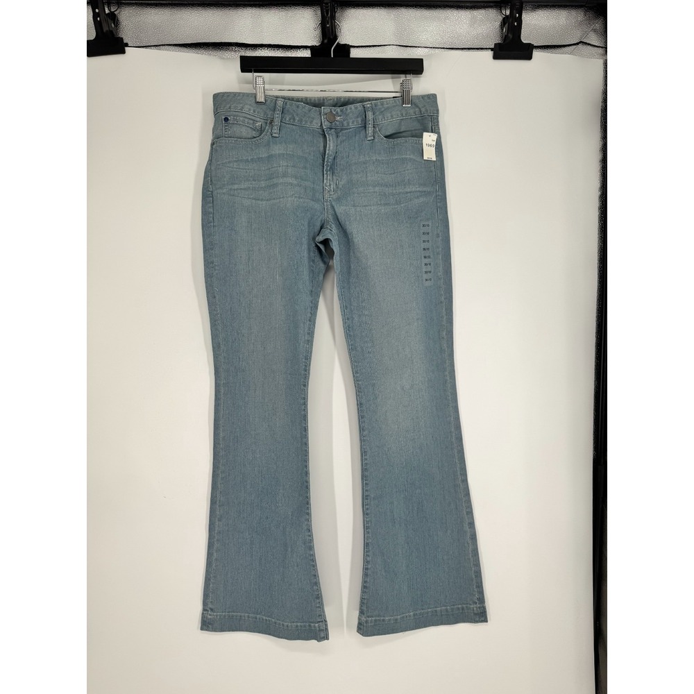 Gap Long & Lean Jeans Womens 30 30x32 Light Wash Flared Mid Rise Flare Bootcut
